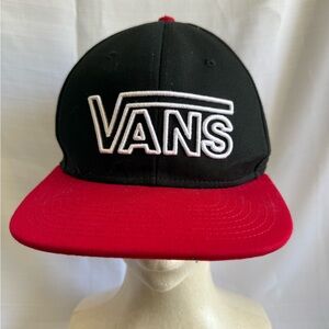Vans Streetwear Black and Red Snapback Adjustable Hat Ballcap Skater